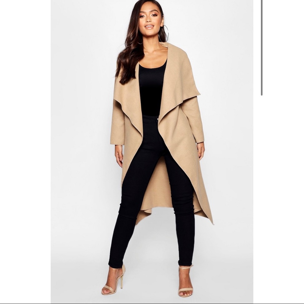 Midi Tie Waist Peacoat